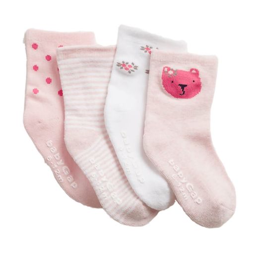 Pack 4 Pares de Medias Baby Gap para Beb Ni a de 6 a 12 Meses