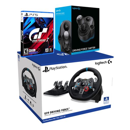Volante - Logitech G29 Driving Force, Force Feedback, Pedales Ajustables +  Juego para PS5 Gran…