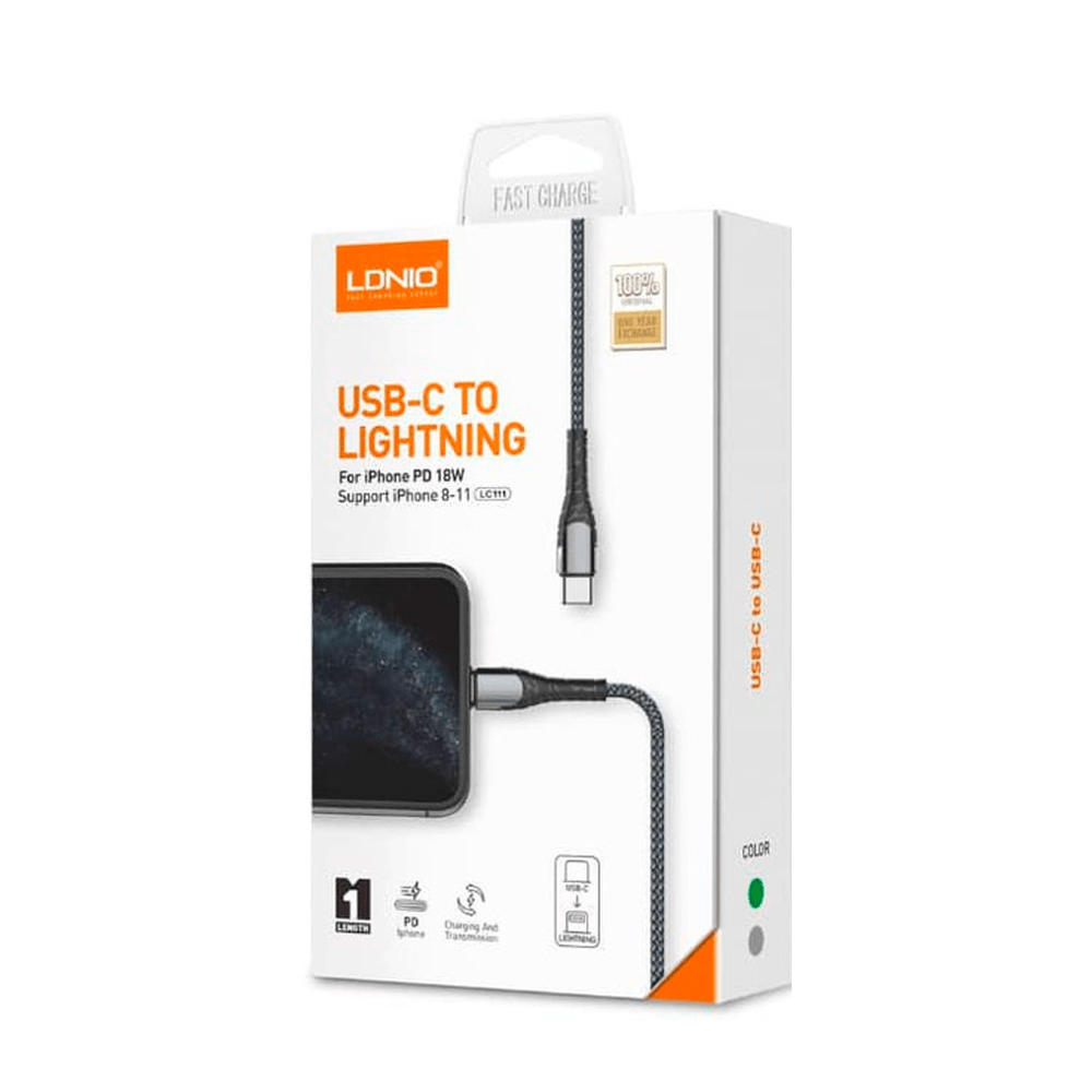 LDNIO Cable USB-C to lightning