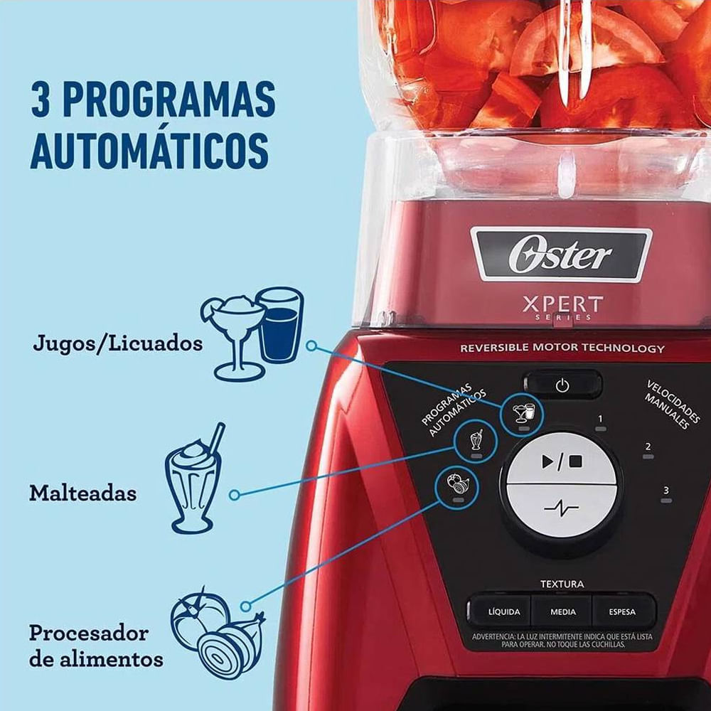 Licuadora XPERT Control De Textura Oster BLST3B-RPG