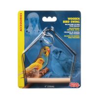 Columpio Pequeño para Aves Ornamentales, Percha de Madera