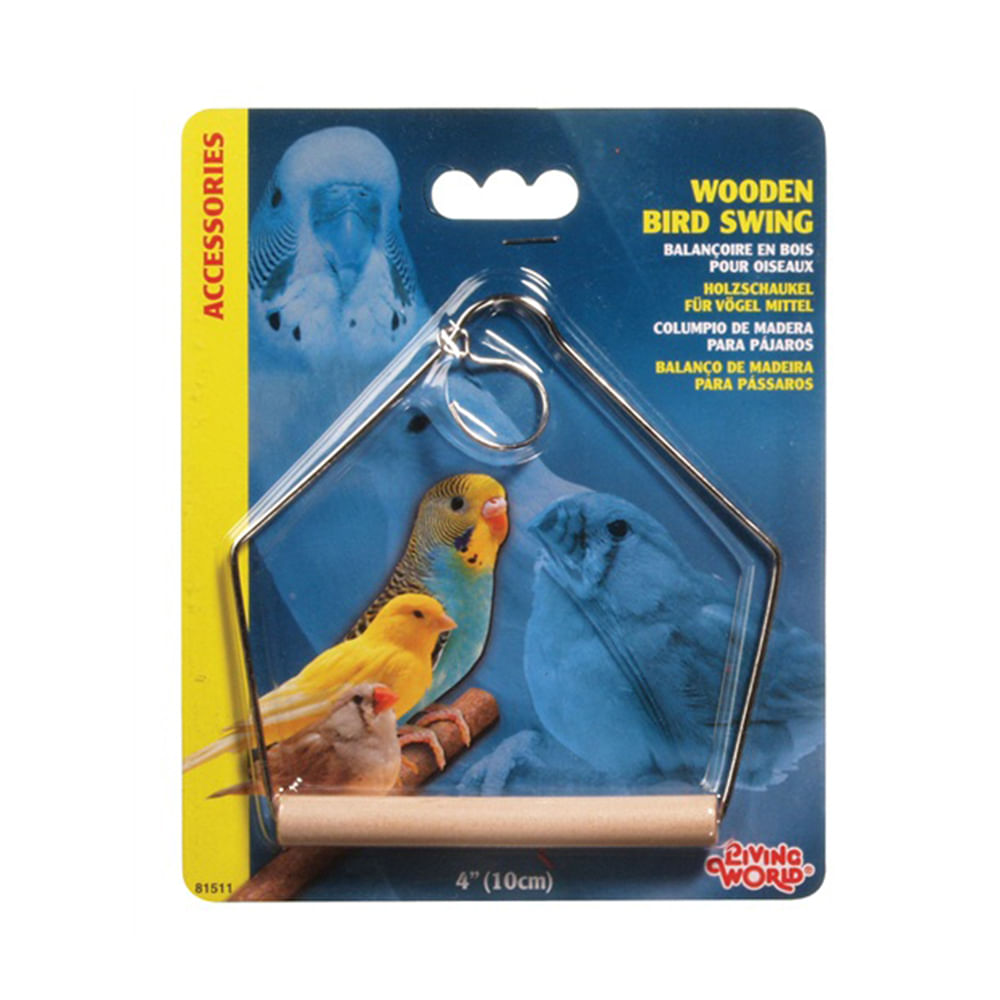 Columpio Pequeño para Aves Ornamentales, Percha de Madera