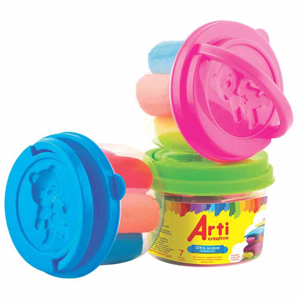 Plastilina ARTI CREATIVO Colores Mini Pote 7un
