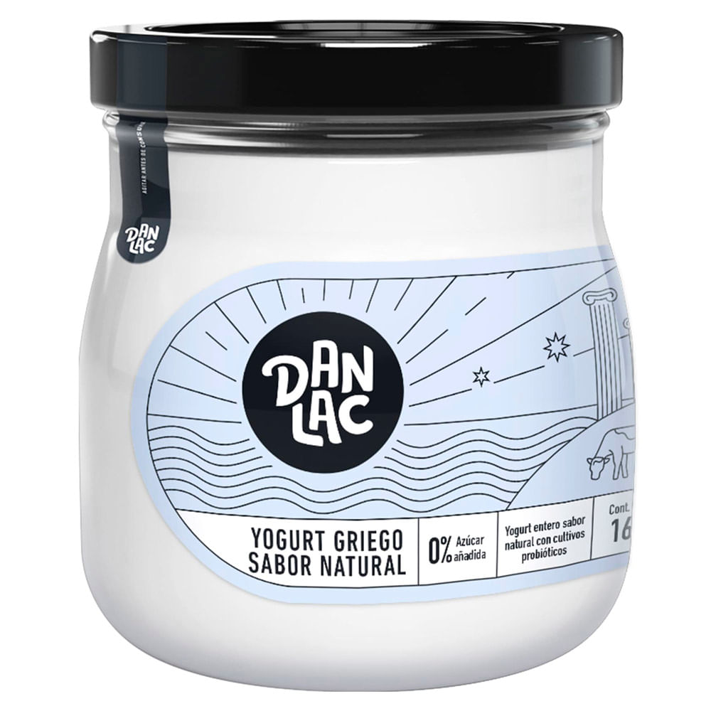 Yogurt Griego DANLAC Natural Frasco 160g plazaVea Supermercado