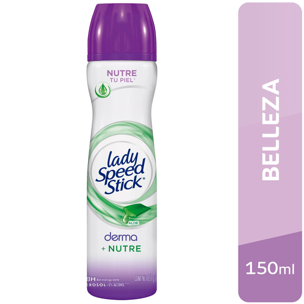 Desodorante Aerosol para Mujer LADY SPEED STICK Dermo Aloe Frasco 150ml