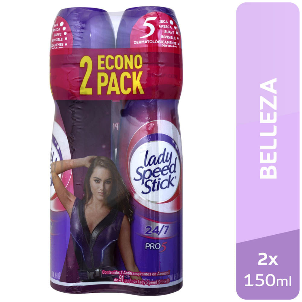 Desodorante en Aerosol para Mujer LADY SPEED STICK Pro 5 Frasco 150ml