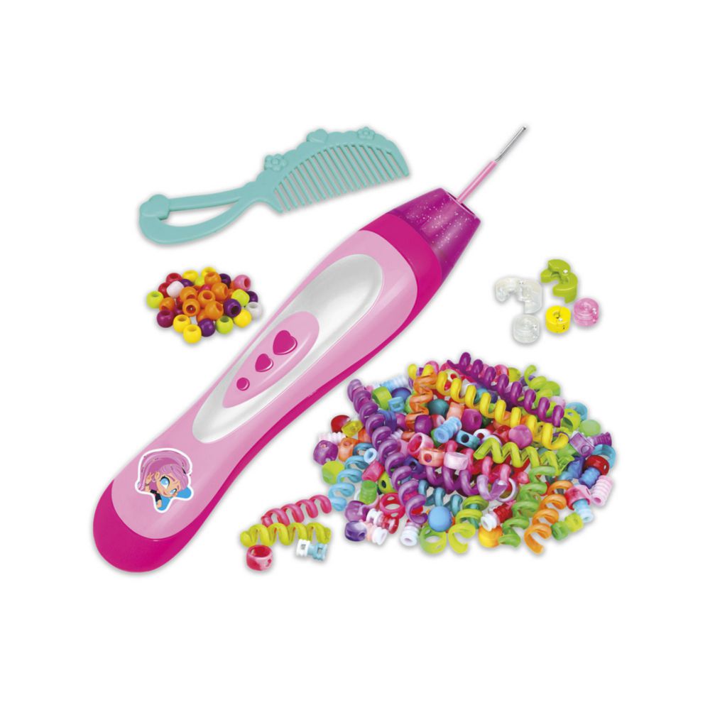 Kit 2 En 1 IMITOYS De Trenzadora Y Máquina De Extensiones De Pelo, Con Cepillo, Pinzas, Cuentas De Colores Y Accesorios, Para Que Los Niños Creen Peinados únicos A Partir De 3 Años