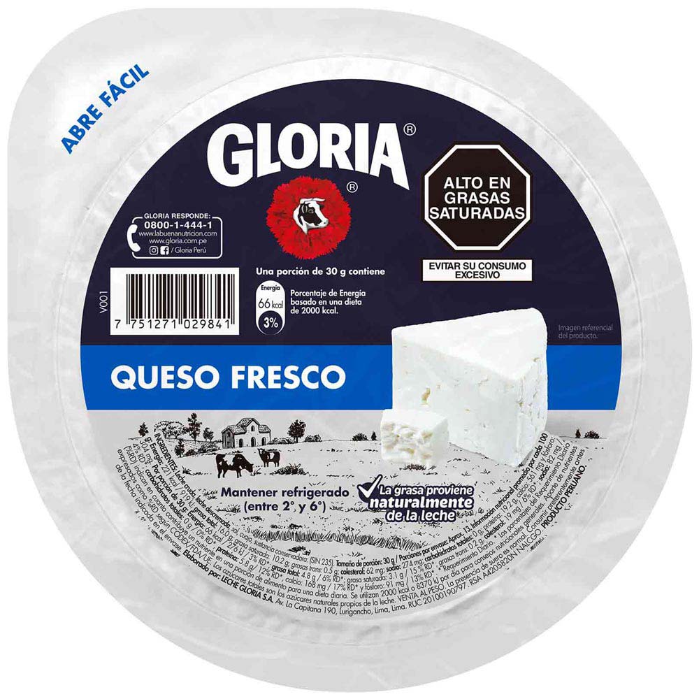 Queso Fresco GLORIA Bolsa 400g plazaVea Supermercado