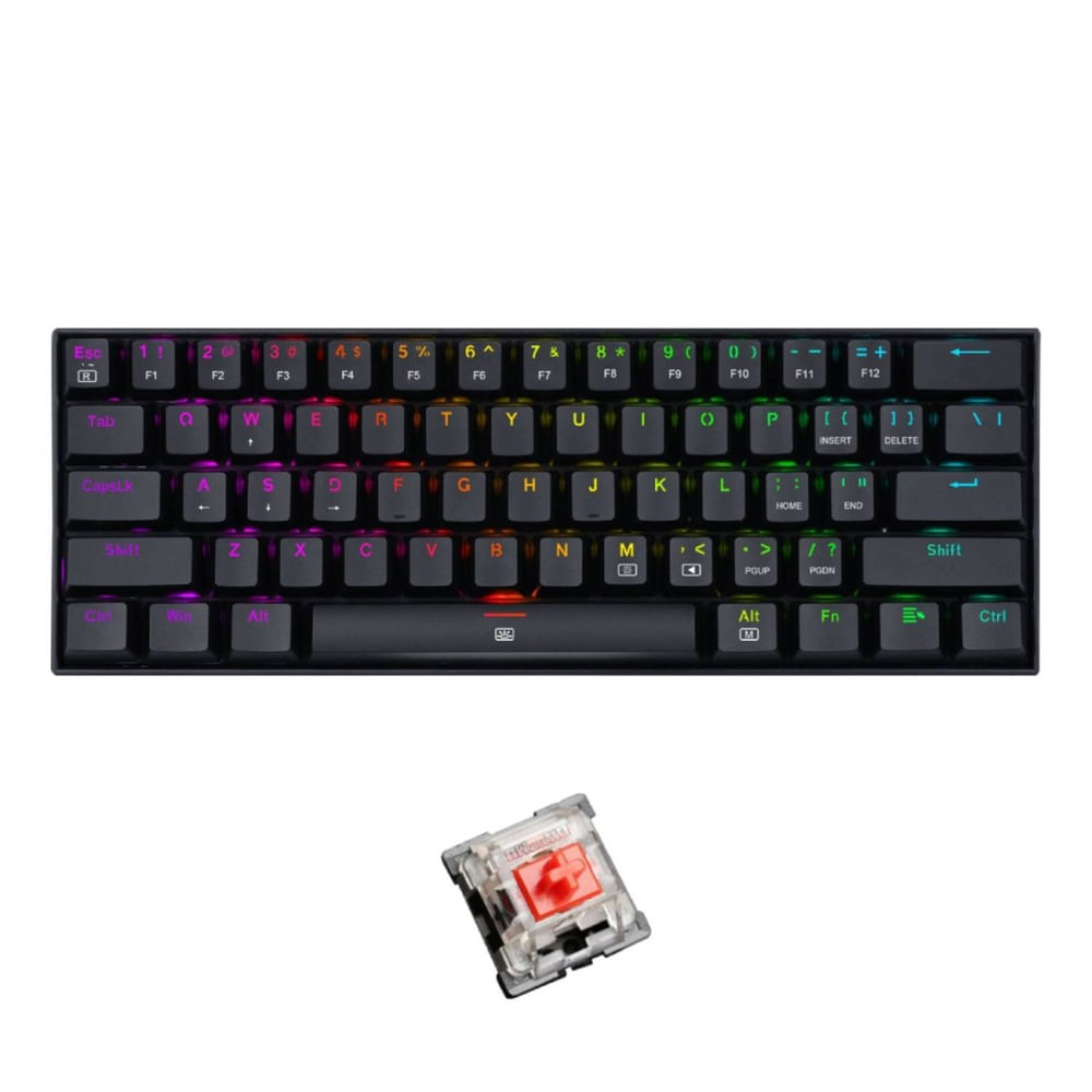 Teclado Mecánico Redragon K630RGB DRAGONBORN Black Switch red