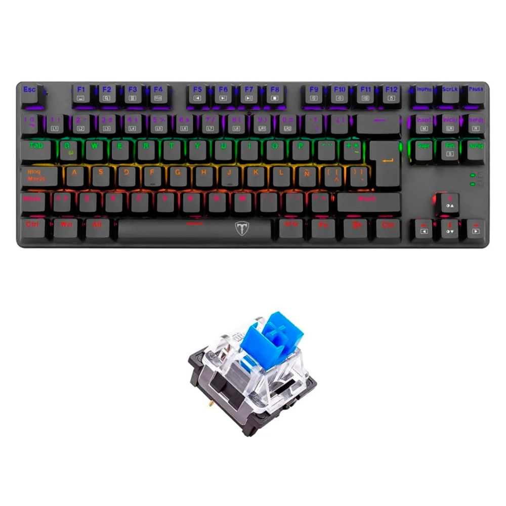 T-Dagger T-TGK313-BL BORA Rainbow, Negro Blue switch