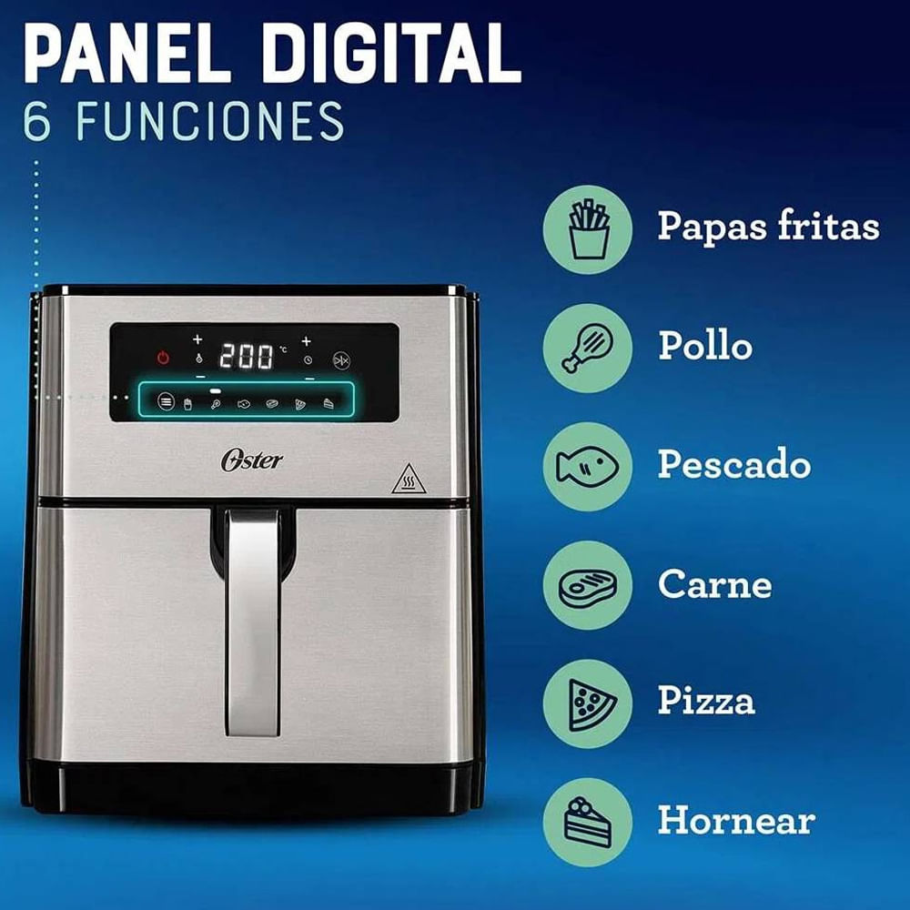 Freidora De Aire Digital 9L Oster Ckstaf90D | PlazaVea - Supermercado