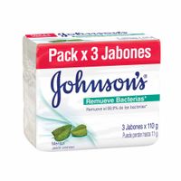 Jabón de Tocador JOHNSON'S Mentol Paquete 3un