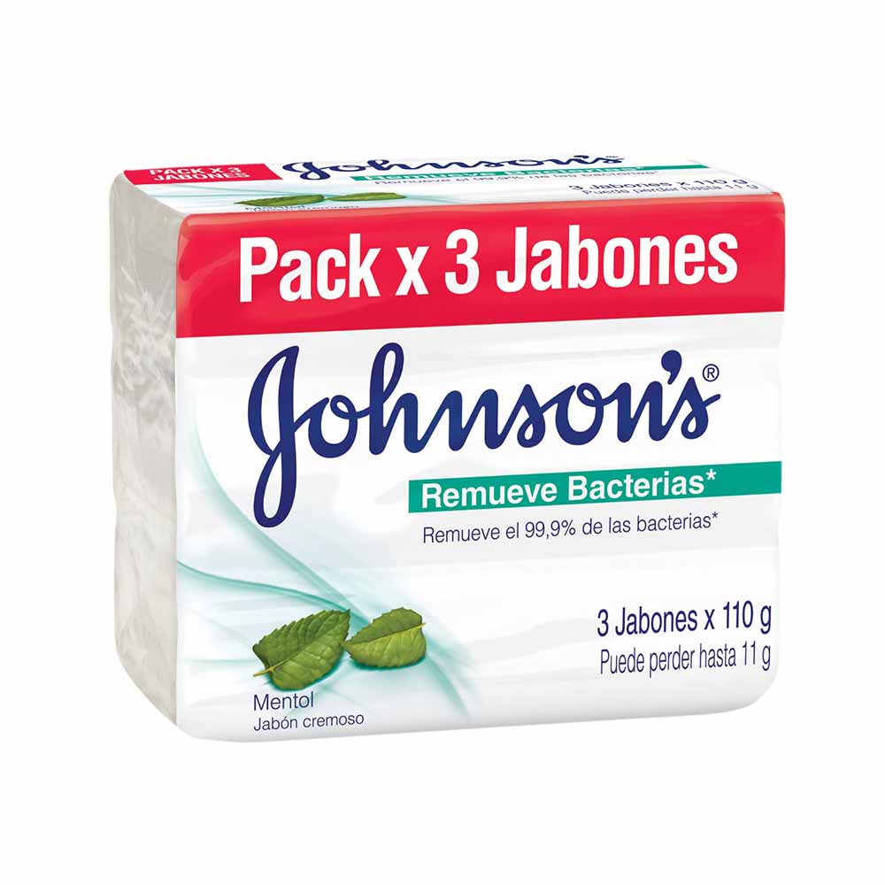 Jabón de Tocador JOHNSON'S Mentol Paquete 3un