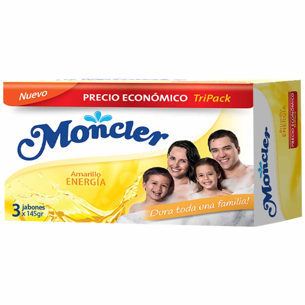 Jabón de Tocador MONCLER Amarillo 145g Caja 3un
