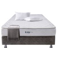 Cama Box Tarima EL CISNE Kaly 2 Plazas + 02 Almohadas