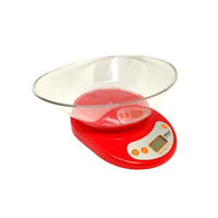 Balanza Digital Gramera para Cocina Opalux 1g a 5kg Rojo