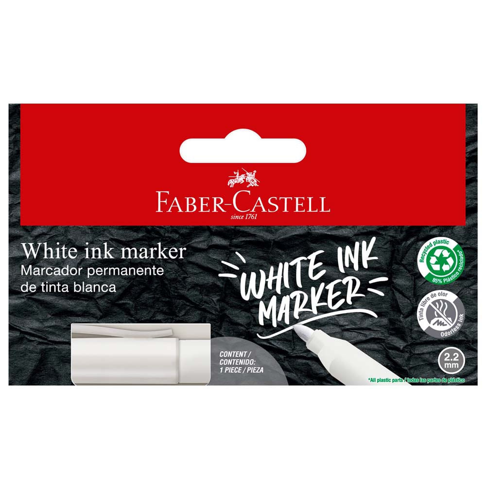 Marcador Permanente FABER CASTELL Blanco 452101