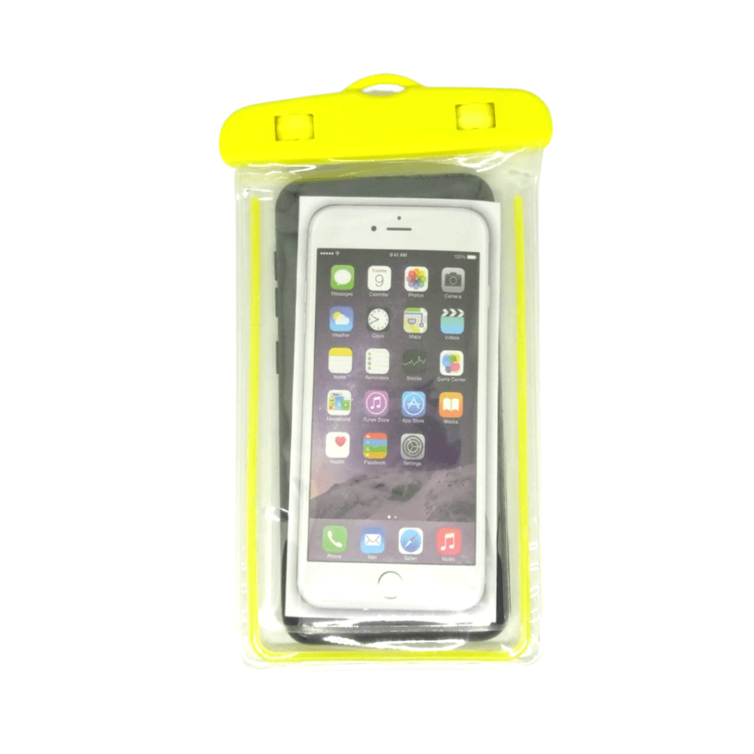 Funda Bolsa Protectora de Agua para Celular Amarillo