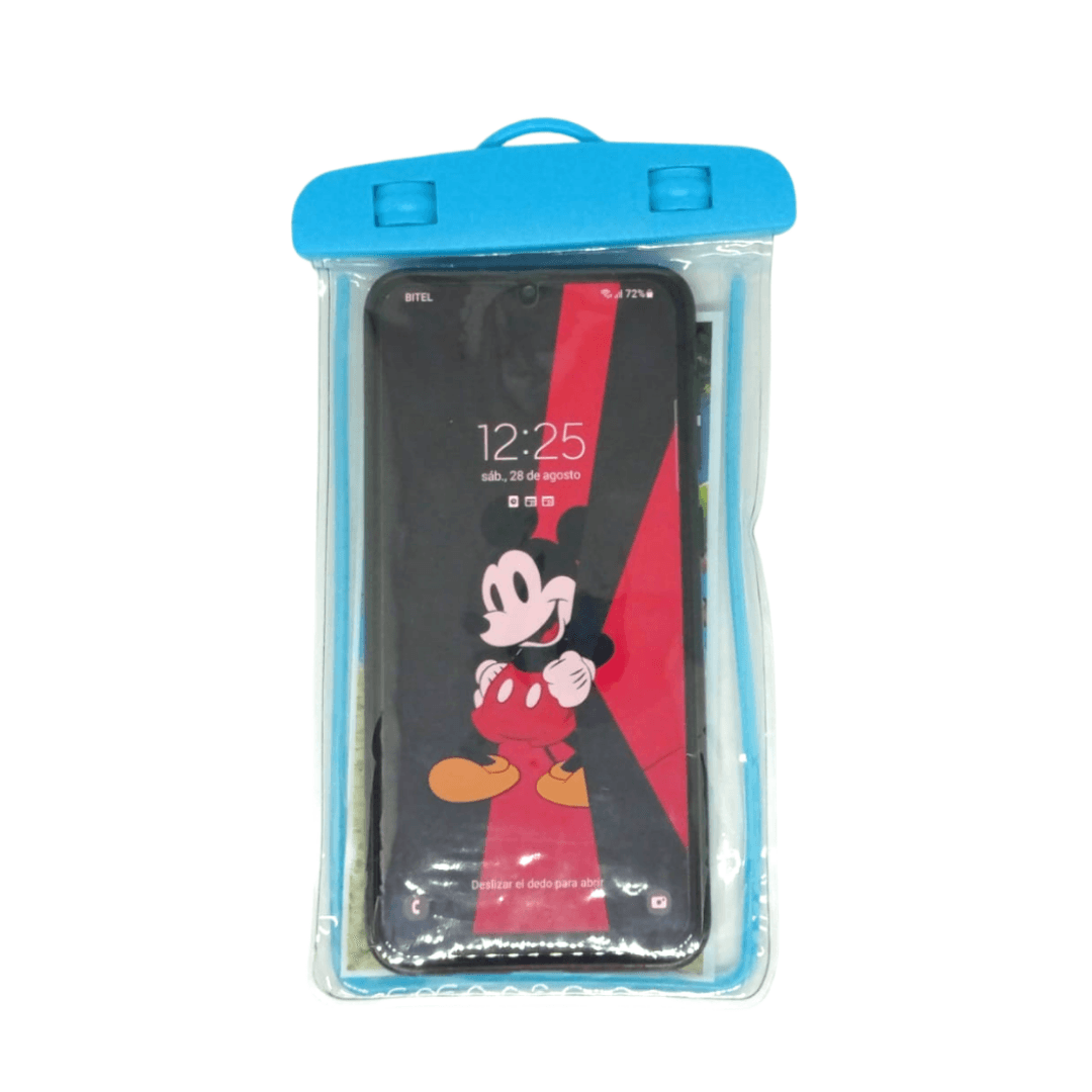 Funda Bolsa Protectora de Agua para Celular Celeste
