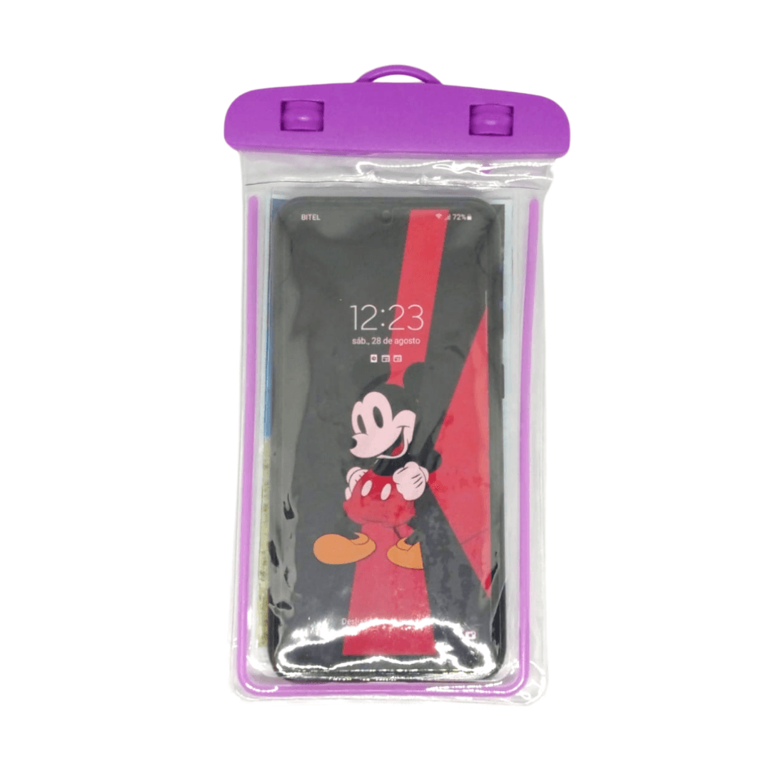 Funda Bolsa Protectora de Agua para Celular Morado