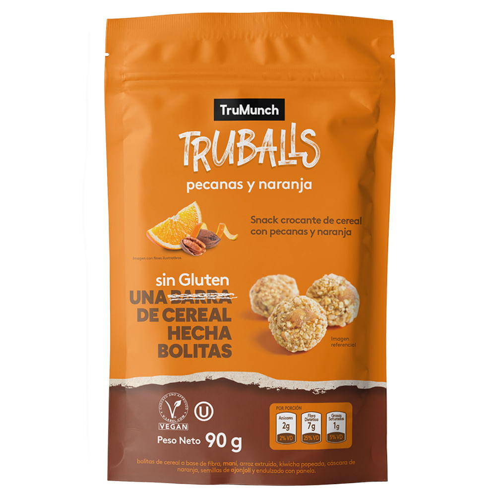 Bolitas de Cereal TRUBALLS Pecanas y Naranja Doypack 90g | plazaVea ...