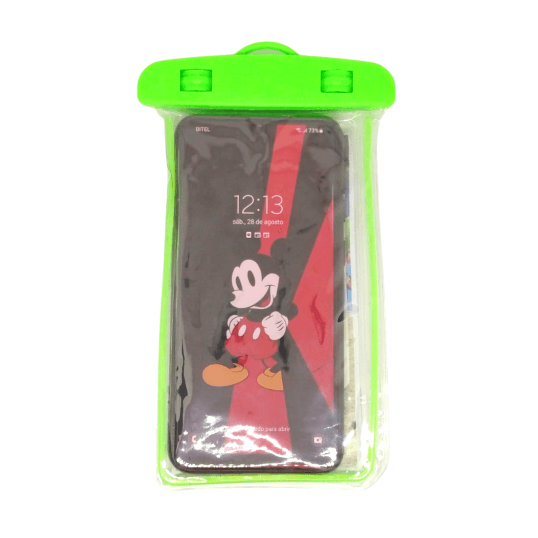 Funda Bolsa Protectora de Agua para Celular Verde
