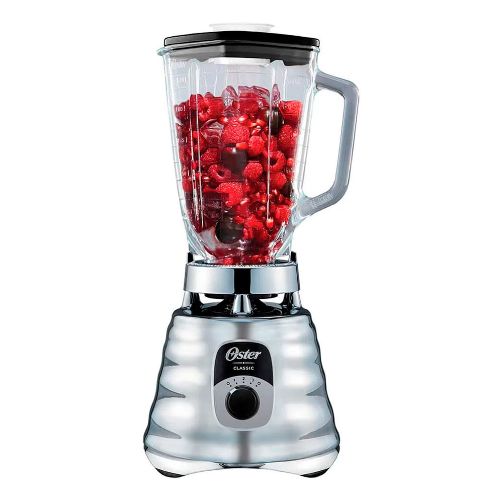 Licuadora Clásica Oster BLST4655 Cromada con Perilla Ergonómica