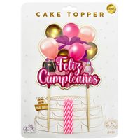 Topper RABITO DE PAPEL Globo Rosa