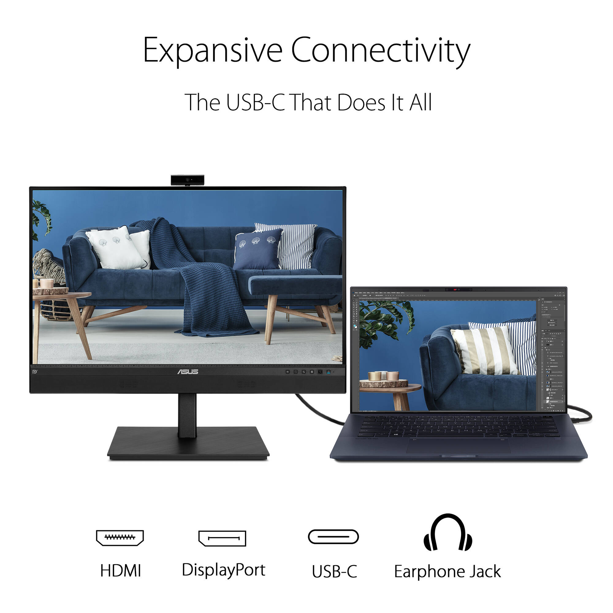 ASUS BE27ACSBK 27 ""16: 9 Monitor IPS con cámara web