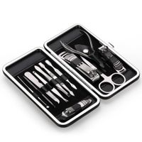 Set Manicura Acero Inoxidable 12 Piezas Cortauñas