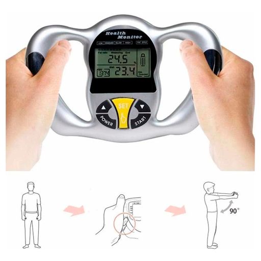 Medidor de grasa corporal de mano, bmi Digital Body Fat Analyzer Health  Monitor para porcentaje de grasa corporal, salud, grasa