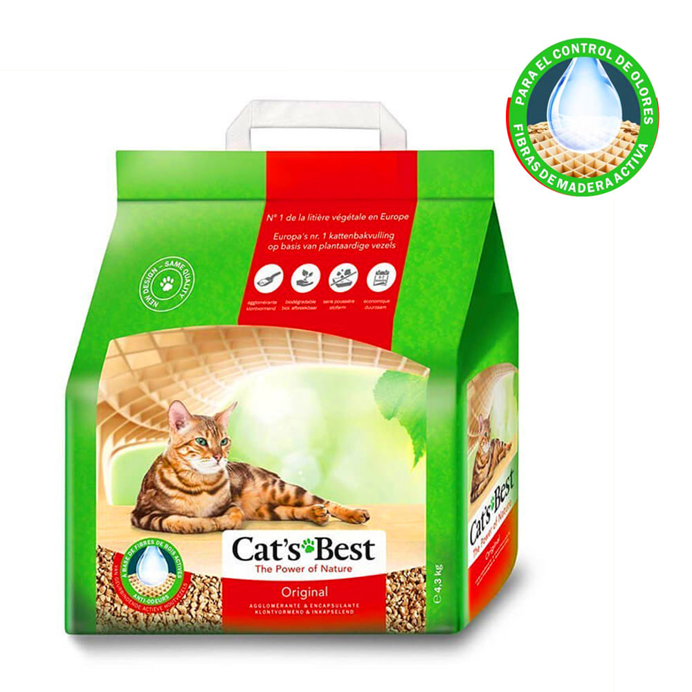 Sustrato para Baño de Gatos Cats Best Original 4.3kg