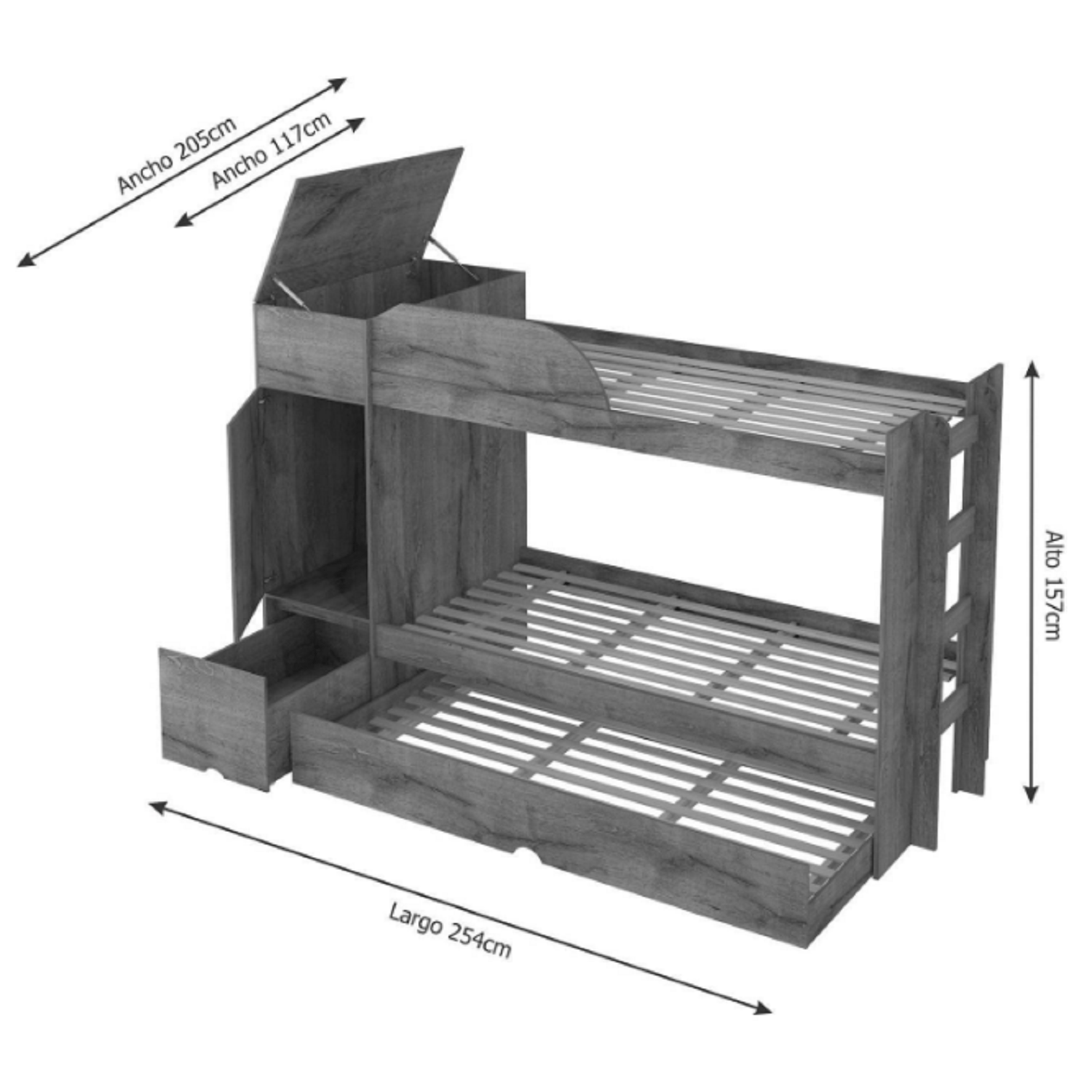 Camarote 1.5 Plazas DMuebles Riga