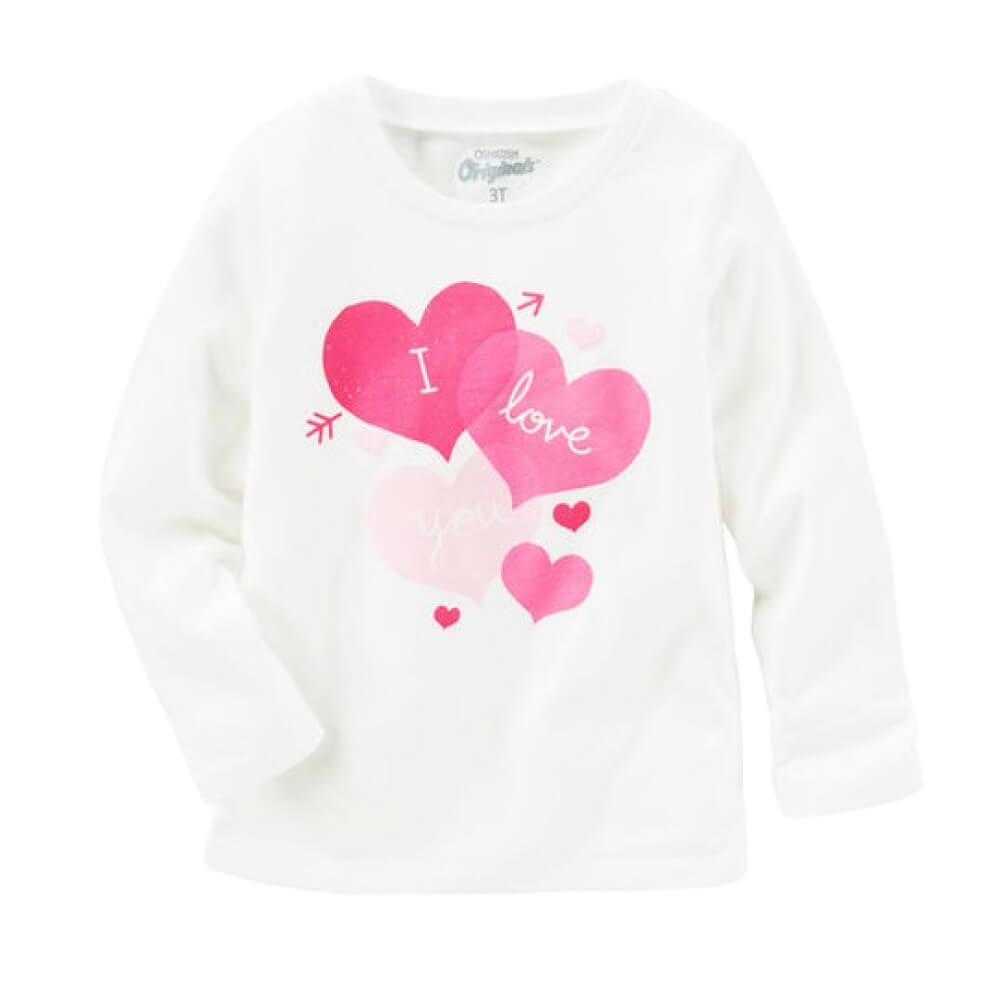 Polo Oshkosh I Love You Colección Originals Manga Larga para Bebés Niñas
