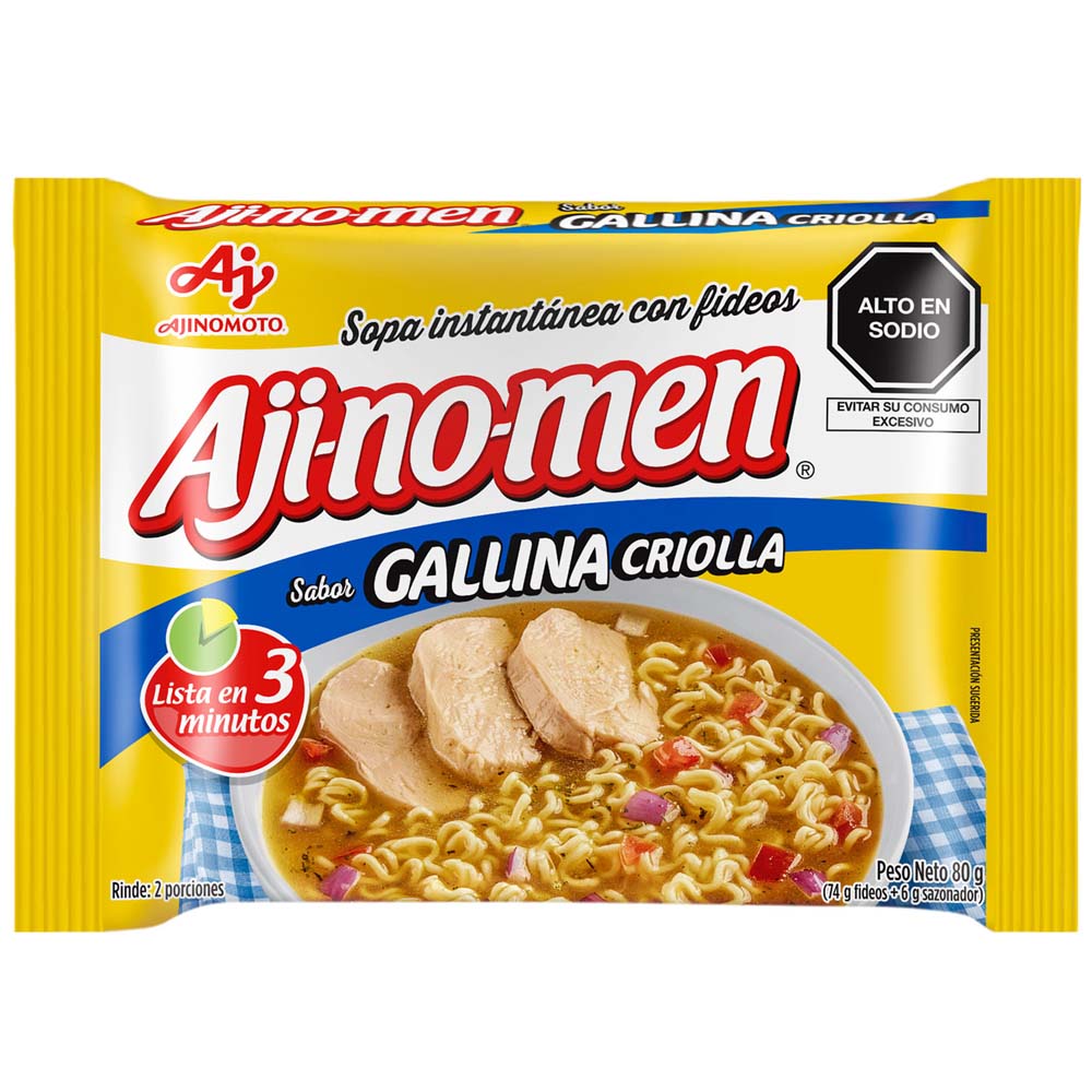 Sopa instantánea AJINOMEN Gallina criolla Bolsa 80