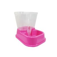Comedero Dispensador Automático de Comida para Perros y Gatos Rosado