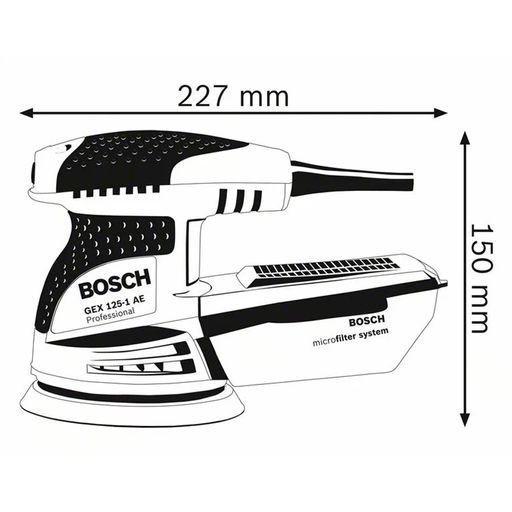 Lijadora Excentrica Professional Bosch Gex 125-1 Ae 250w