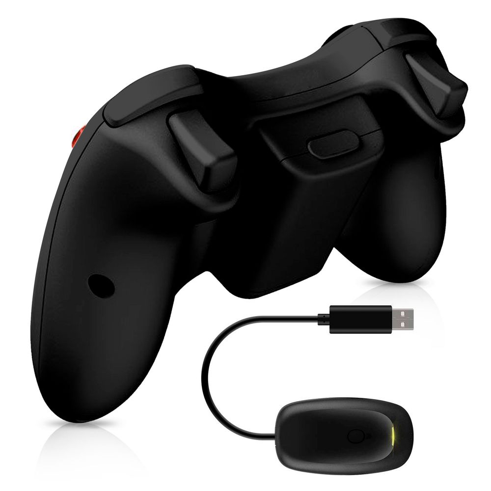 Mando Xbox 360 Inalámbrico con Adaptador de PC Color Negro plazaVea