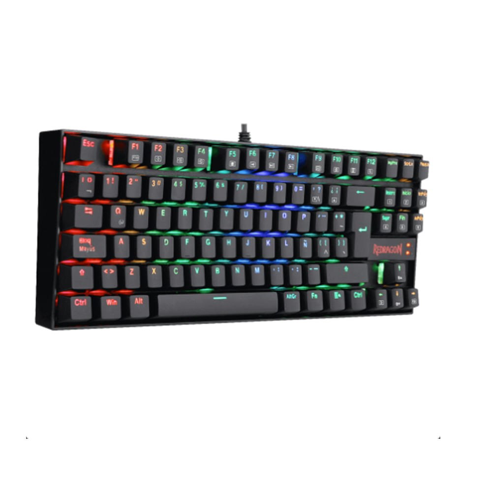 Teclado Mecánico Redragon K552RGB-1 Kumara Black Switch red