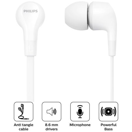Audífonos In Ear PHILIPS TAE1105WT Blanco | plazaVea - Supermercado