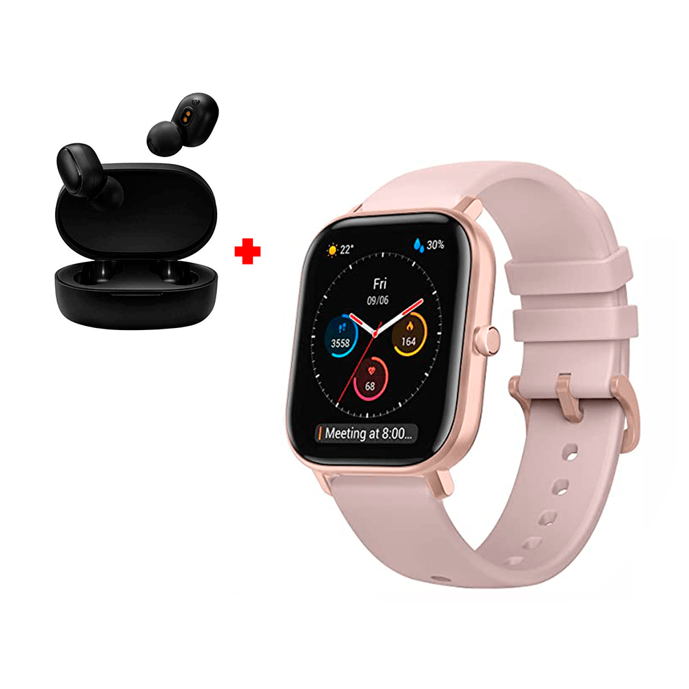 Amazfit GTS A1914 Color Rosado más Xiaomi Mi True Wireless Earbuds Basic 2  | plazaVea - Supermercado