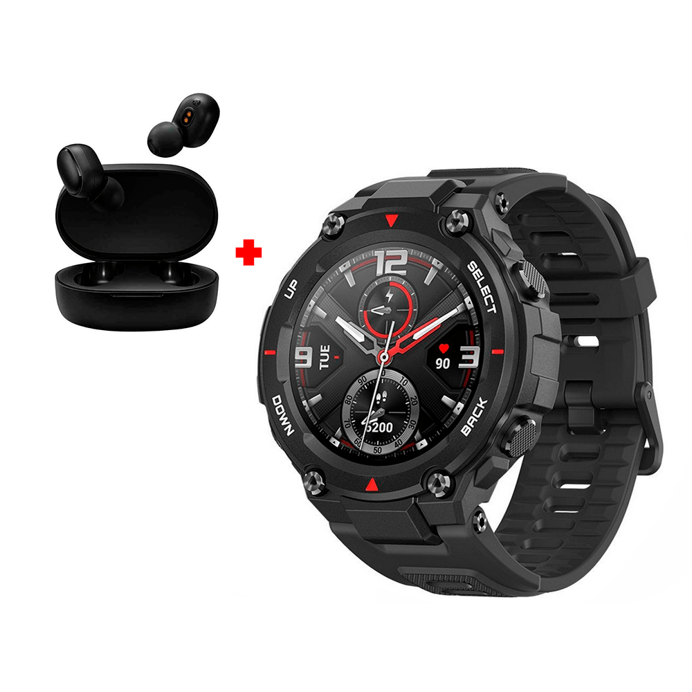 Compara: Amazfit T-Rex/Rock A1919 + Xiaomi Mi True Wireless Earbuds Basic 2