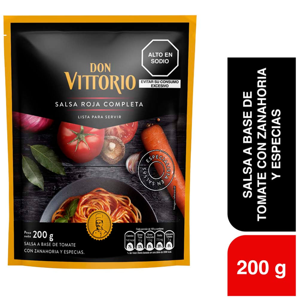 Salsa Roja Lista para Servir Don Vittorio 200g