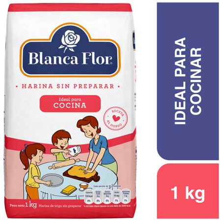 Harina sin Preparar BLANCA FLOR Bolsa 1kg | plazaVea - Supermercado