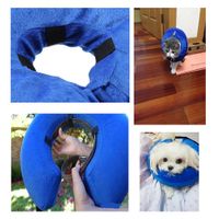 Collarin Inflable para Mascotas Azul XL