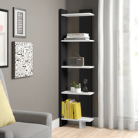 Estante Organizador Moderno Tolomeo Negro y Blanco