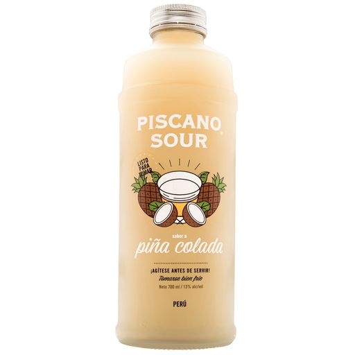 barro Seminario manipular Pisco Sour PISCANO Piña Colada Botella 700ml | plazaVea - Supermercado