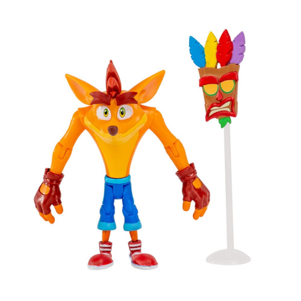 Figura Crash Bandicoot Con Máscara Aku Aku plazaVea Supermercado