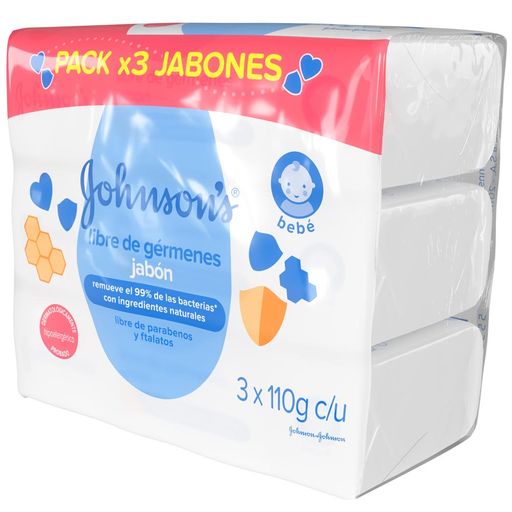 Jabón para Bebé JOHNSON'S BABY Baño Líquido Libre de Gérmenes Frasco 400ml