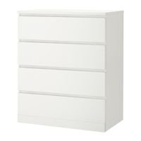 Cómoda Moderna Emiliana 4 Cajones Color Blanco